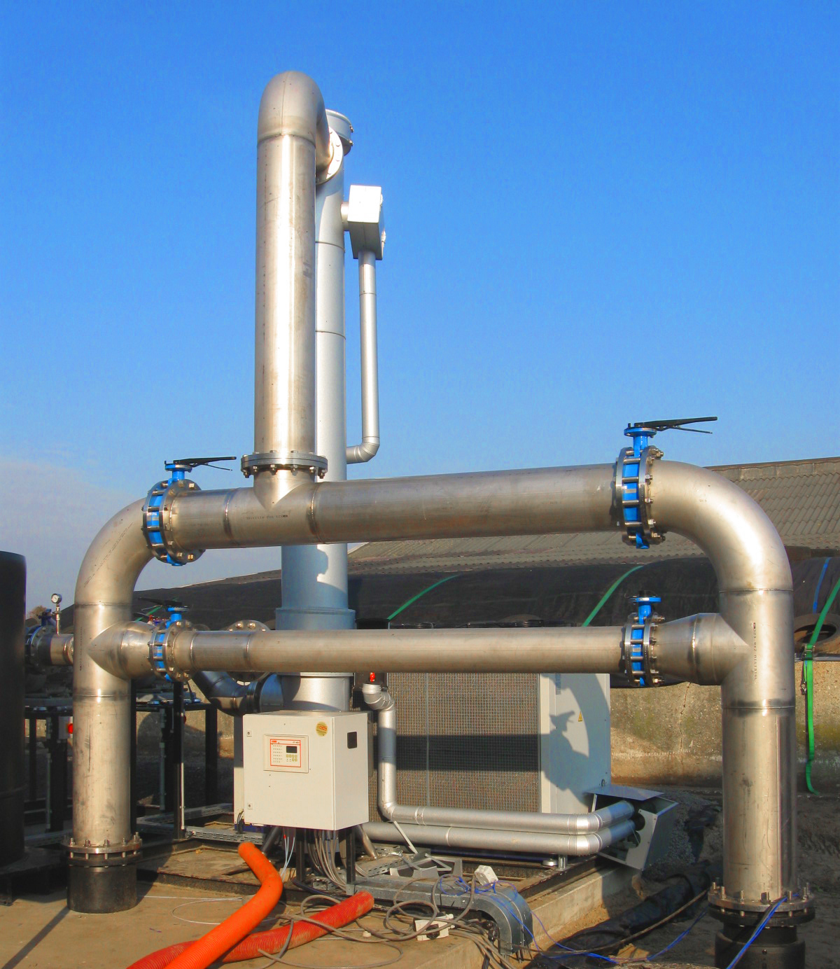 09 Planta de Biogás de 2 MW en Moerstraten Países Bajos - Entrada de gas enfriadora