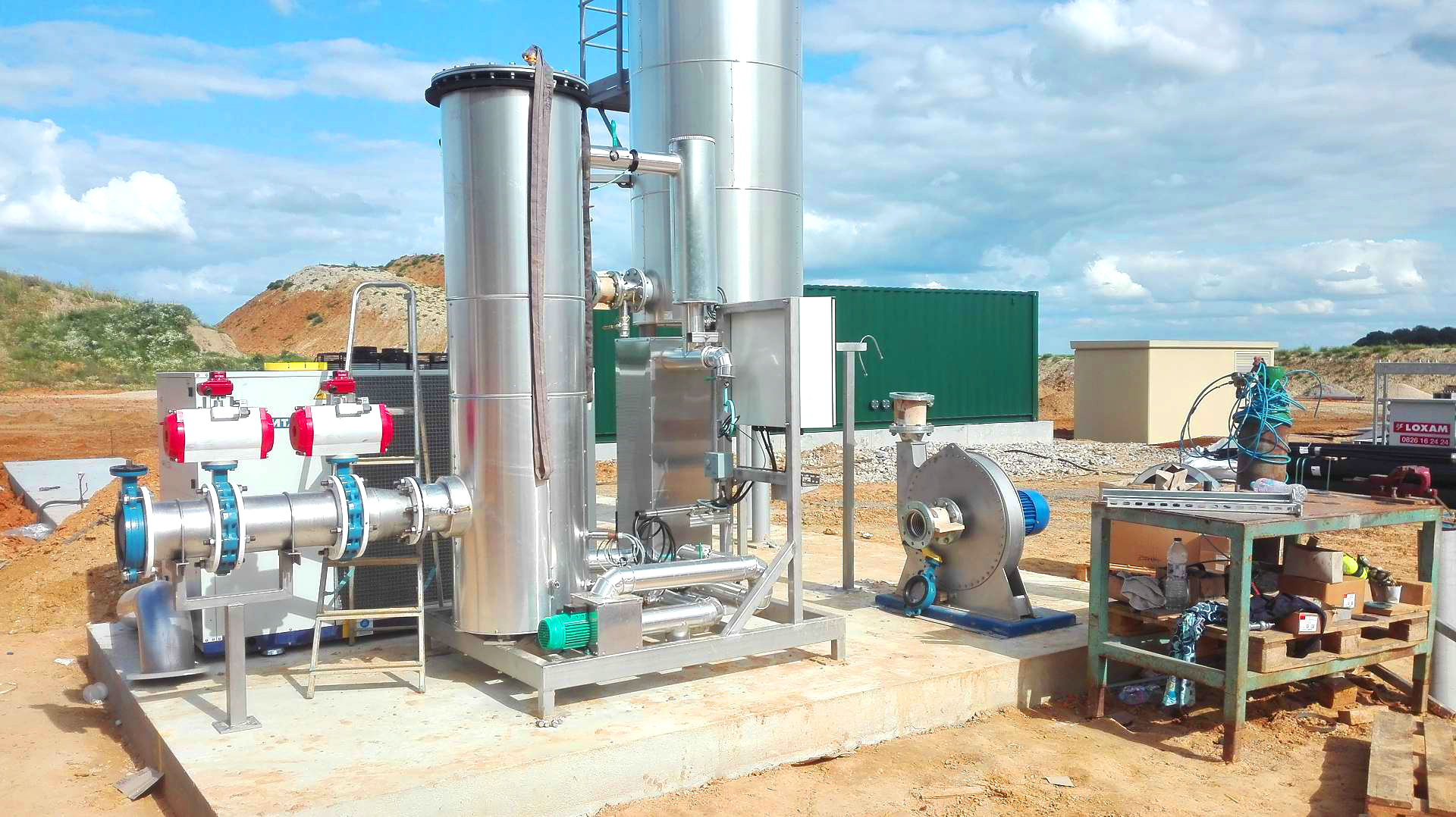 Biogas Plant Biometa France Gas cooling INDEREN 03